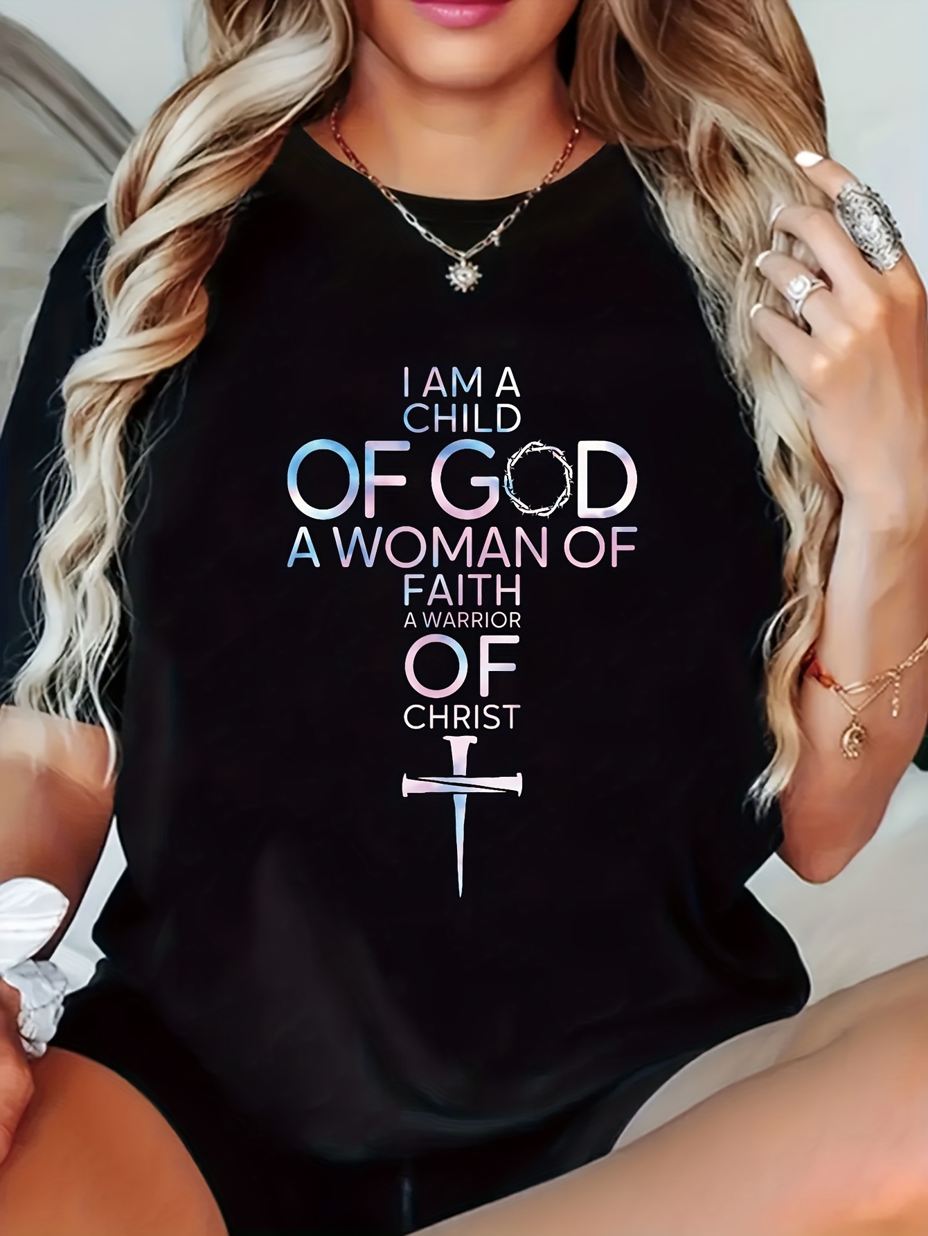 Street Style Fashion Quotes - 기독교 인용문 프린트가 있는 여성용 종교