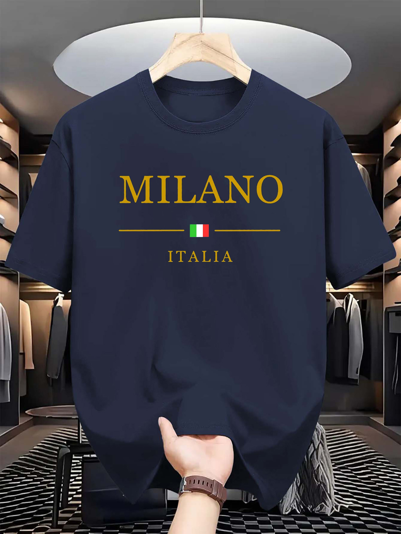 Street Fashion In Milan - 이탈리아 밀라노 프린트 남성 여성 순면