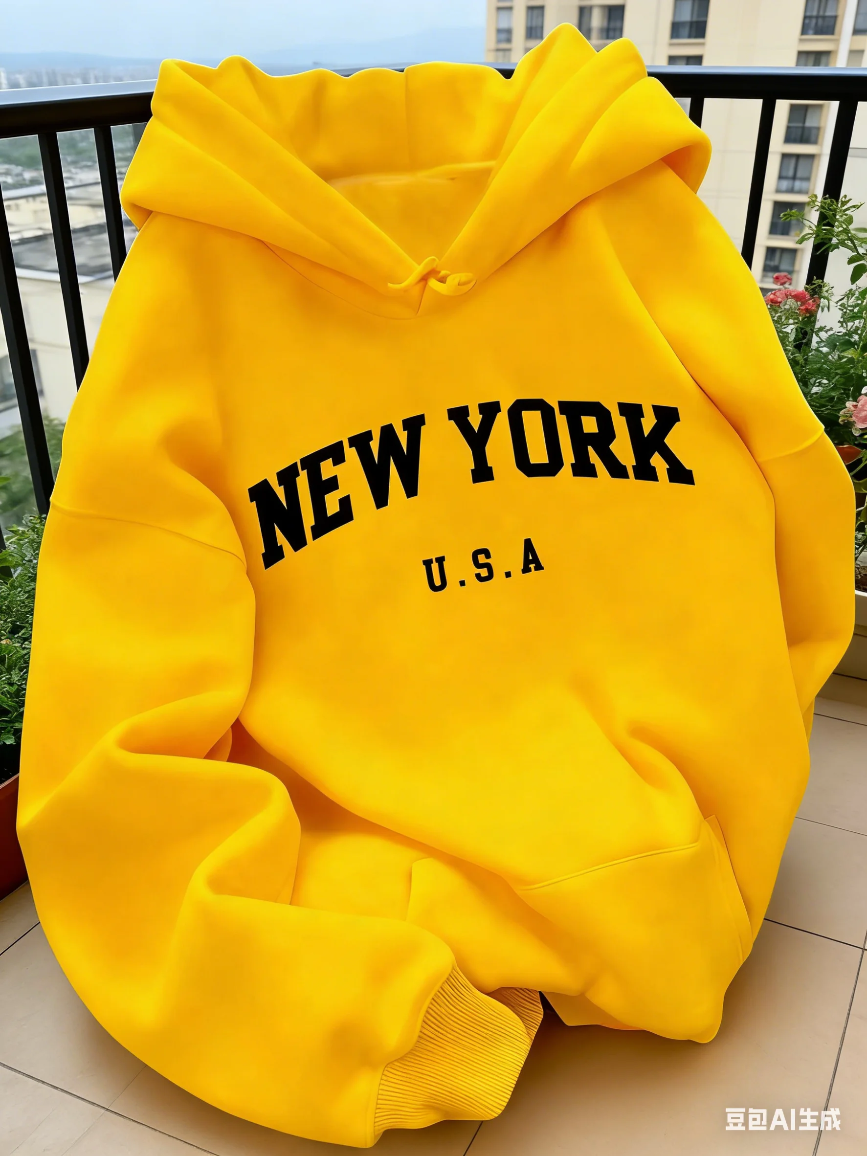 Street Style New York Fashion - 여성용 후드 스웨트 캐주얼 컷 뉴욕