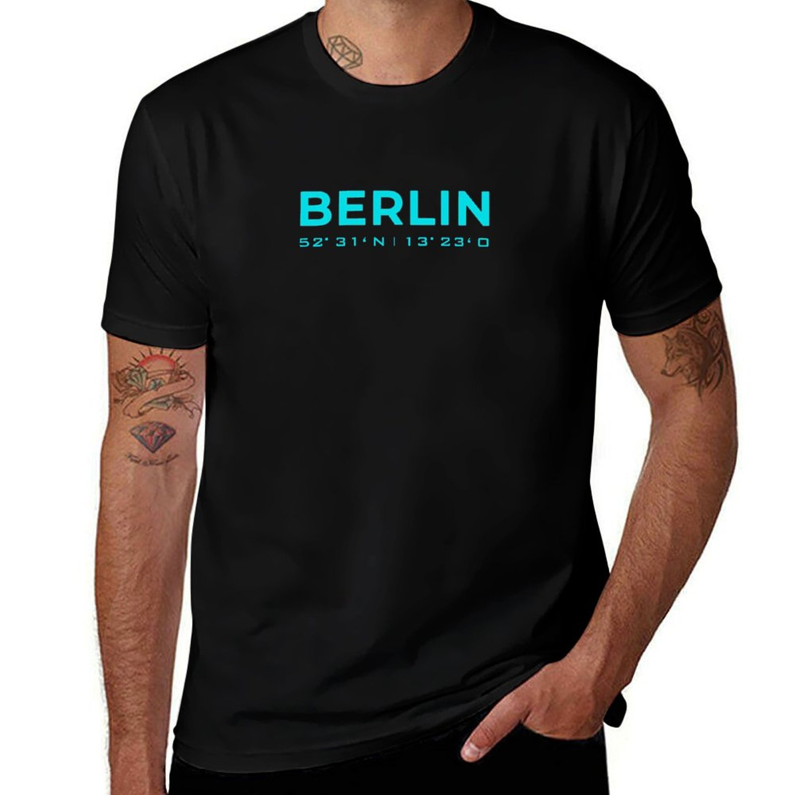 Street Fashion Berlin - 홈 베를린 좌표가 있는 블루 네온
