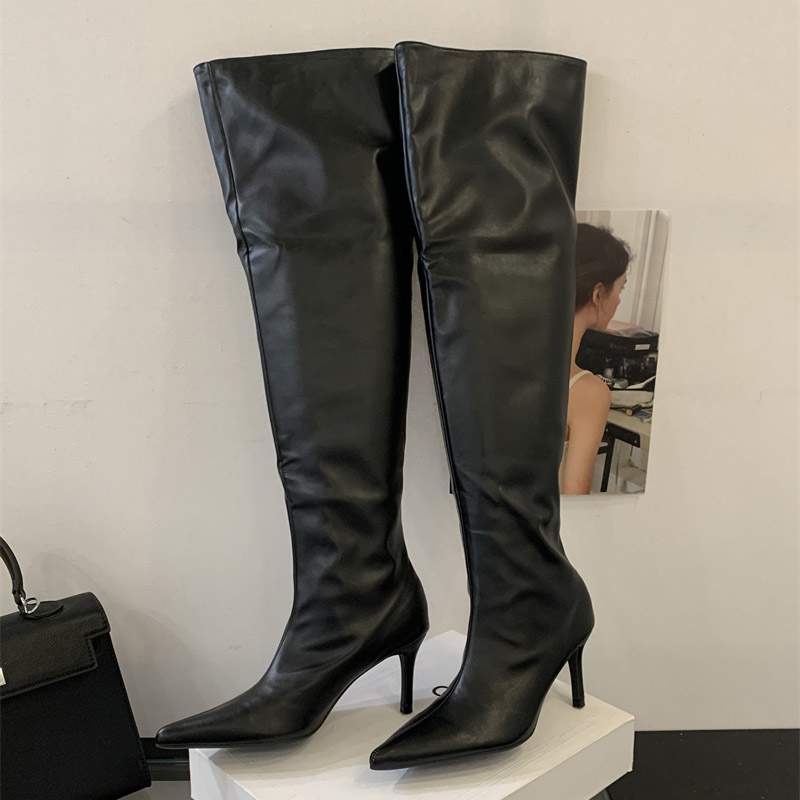 2026년 겨울 디자인 플리츠 포인티드 토 여성 롱 오 - Street Fashion Rome 리뷰 및 가격