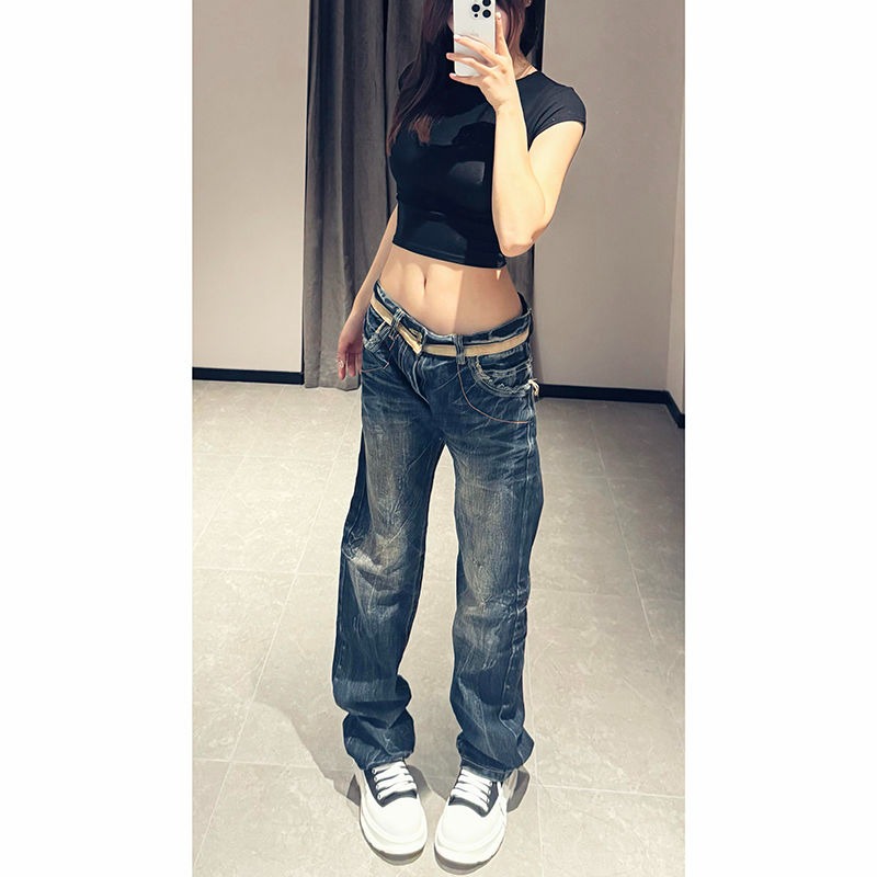 한국 리뷰 많은 바지 하라주쿠 패션 자수 청바지 여성  - Street Fashion Reviews 리뷰 및 가격