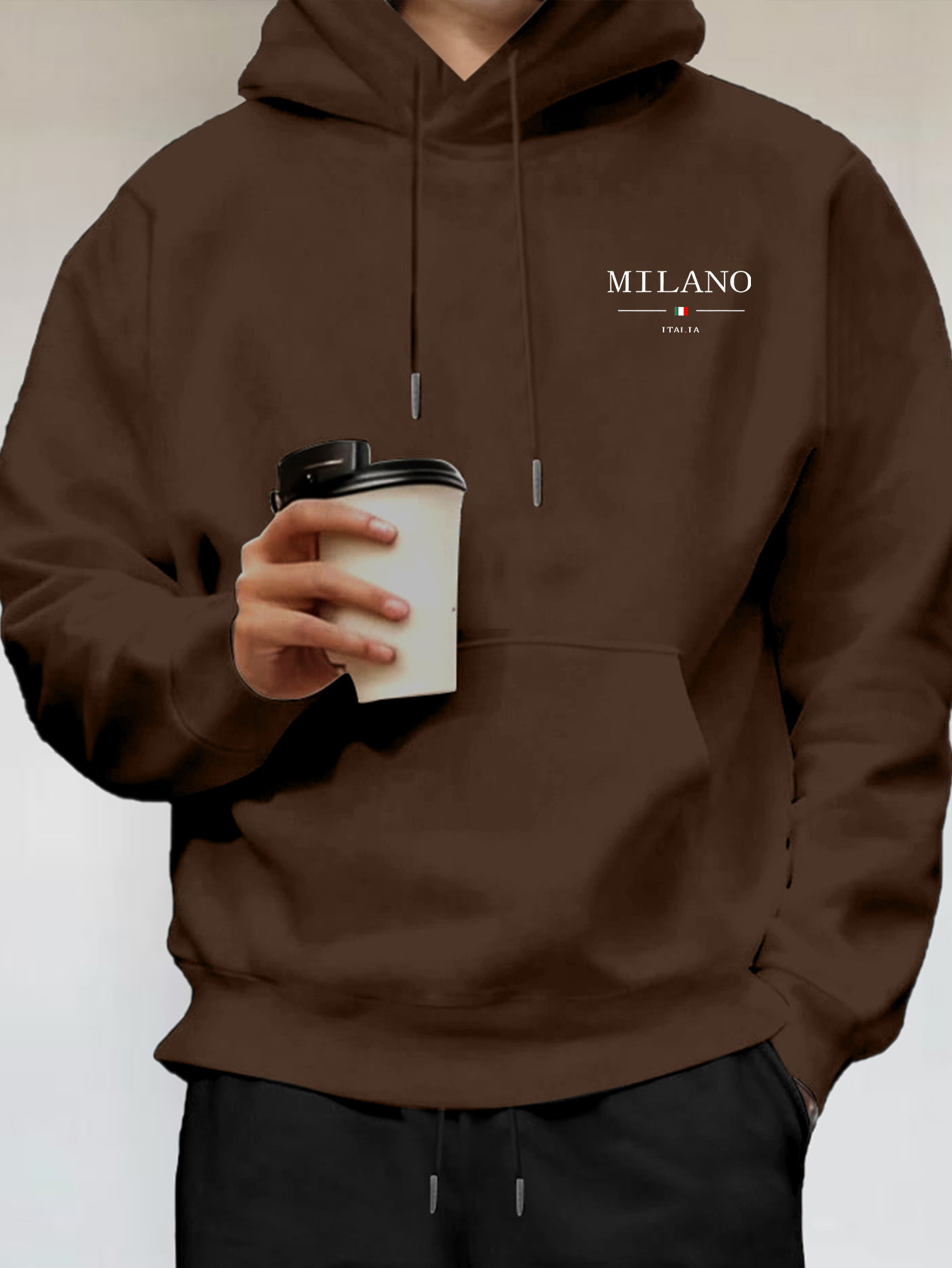 미니멀리스트 패션 밀라노 레터 프린트 남성 후드티 데일 - Street Fashion In Milan 리뷰 및 가격