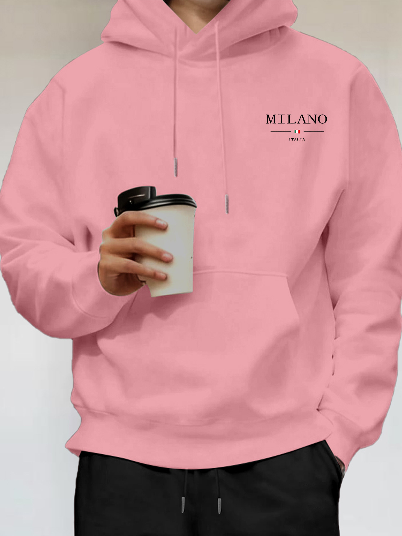 미니멀리스트 패션 밀라노 레터 프린트 남성 후드티 데일 - Street Fashion In Milan 리뷰 및 가격