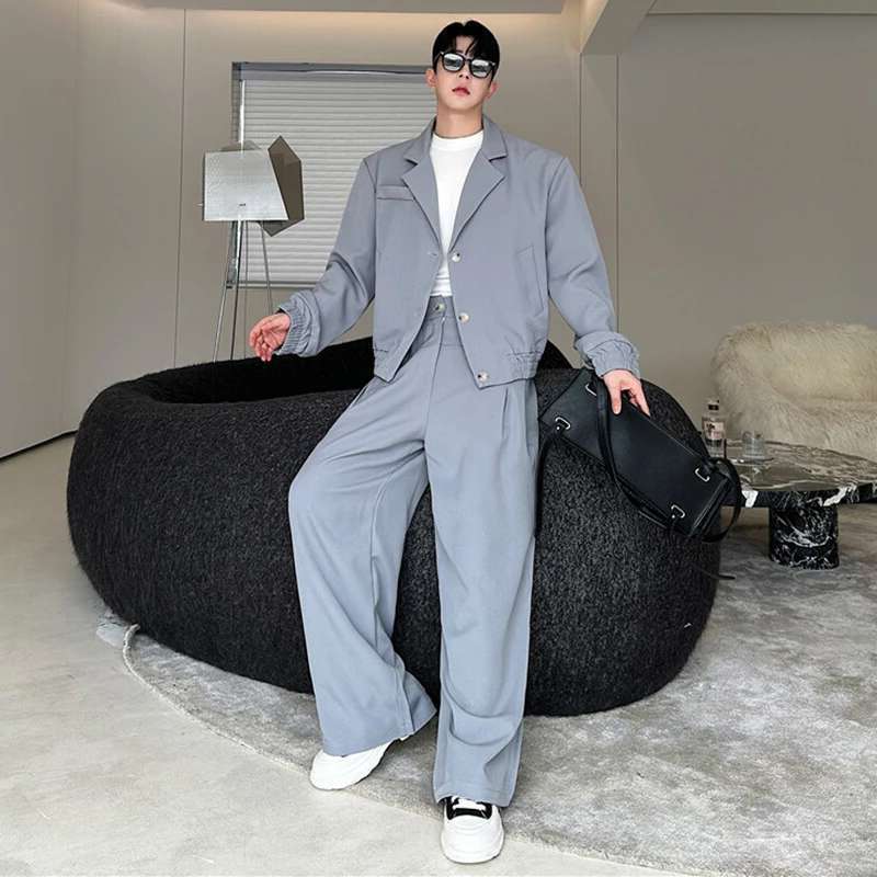 루젠 스프링 블레이저 넥 캐주얼 재킷 남성 패션 202 - Street Fashion China 리뷰 및 가격