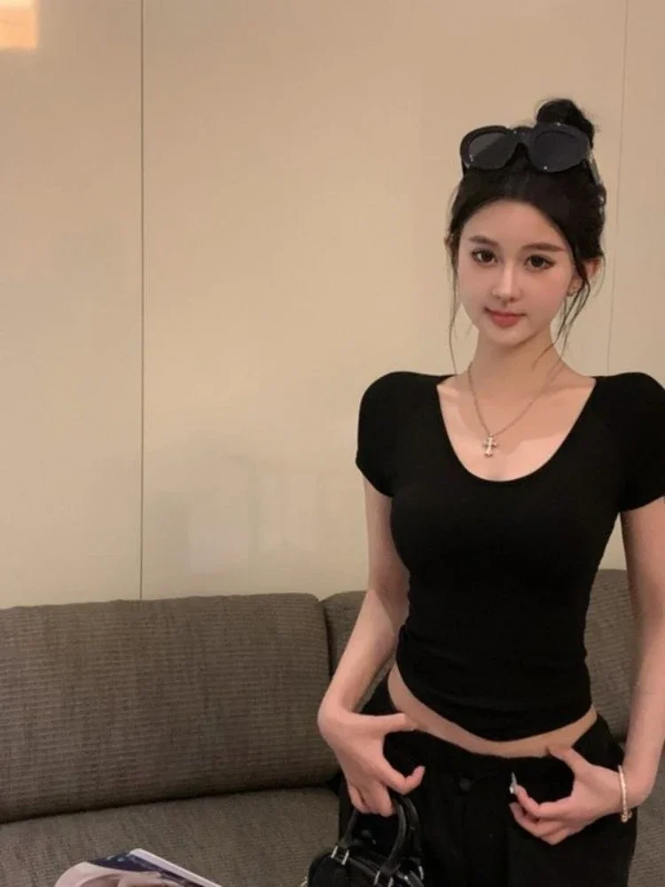 백-레인지 탑 여성 블랙 크롭 메쉬 한국 스트리트웨어  - Street Fashion Reviews 리뷰 및 가격
