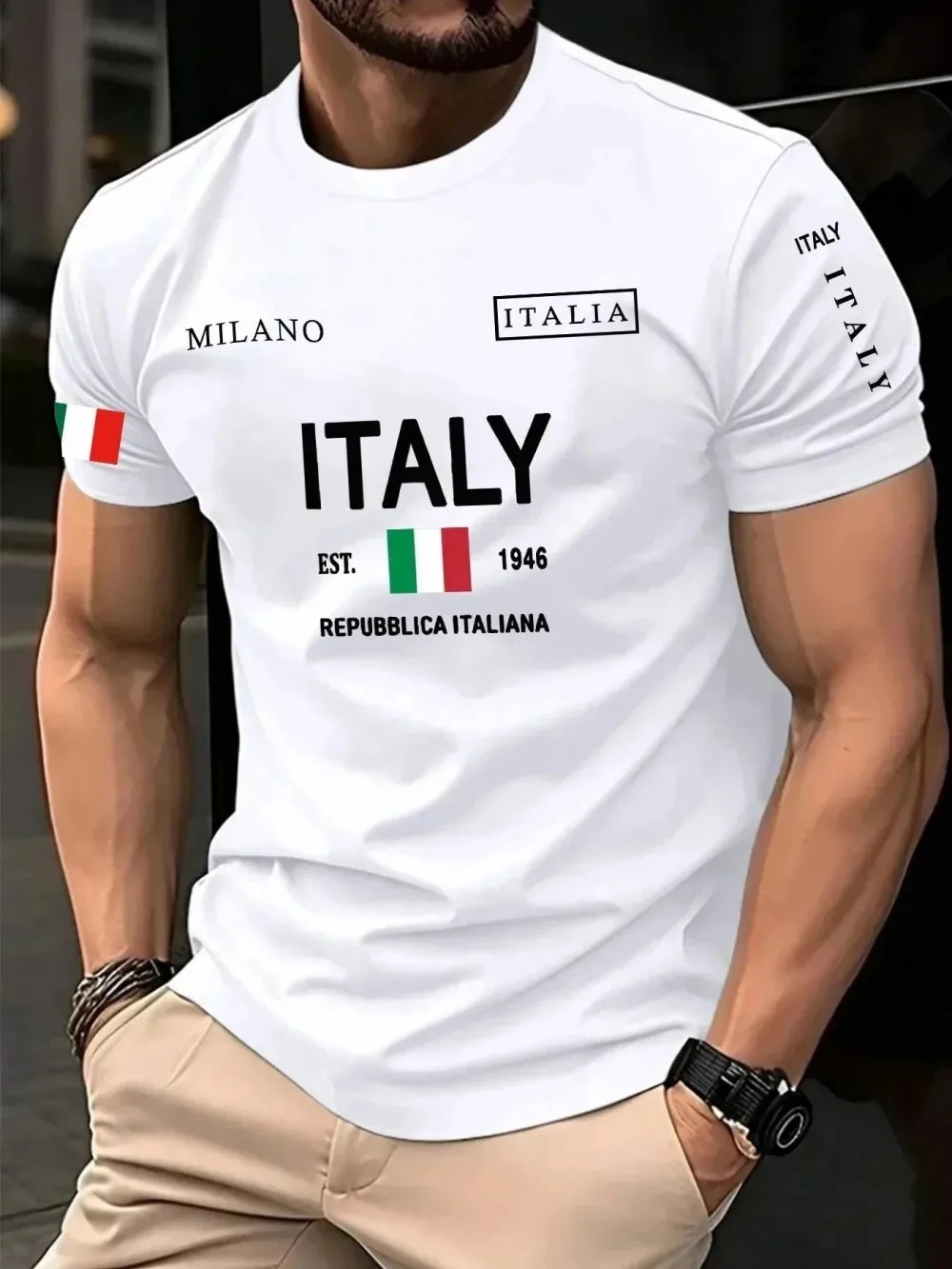 3D 프린트 유럽 아메리칸 패션 트렌드 밀라노 레터 브 - Street Fashion In Milan 리뷰 및 가격