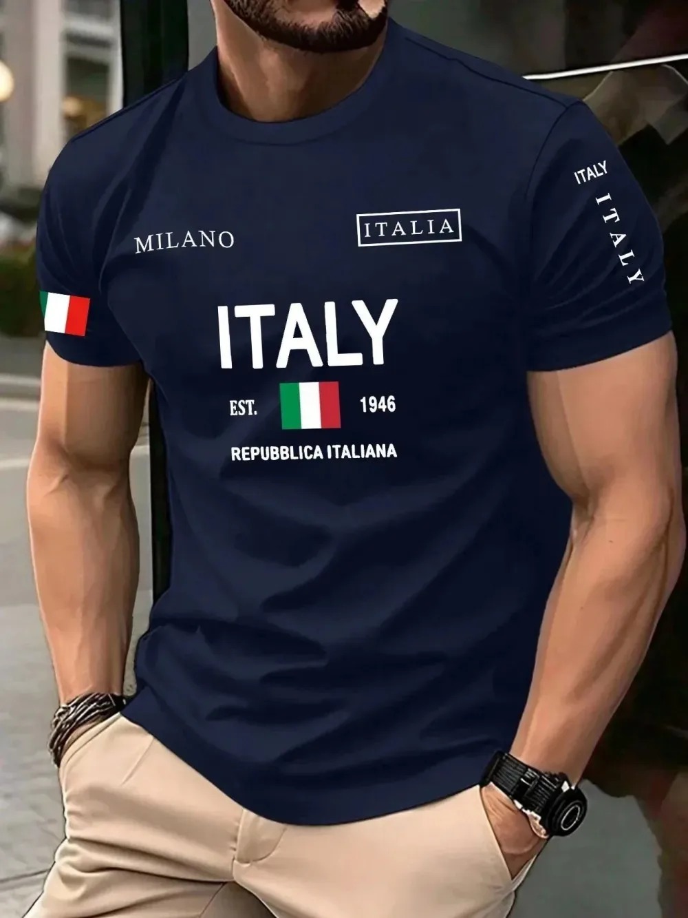 3D 프린트 유럽 아메리칸 패션 트렌드 밀라노 레터 브 - Street Fashion In Milan 리뷰 및 가격