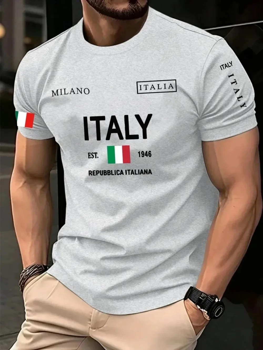 3D 프린트 유럽 아메리칸 패션 트렌드 밀라노 레터 브 - Street Fashion In Milan 리뷰 및 가격