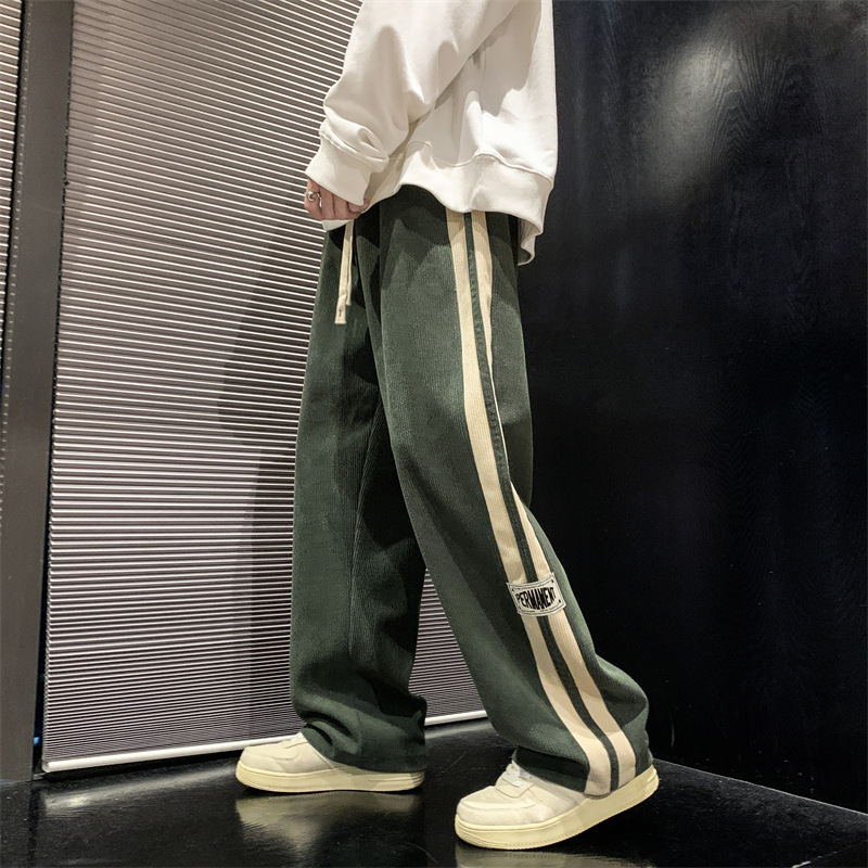 2024 남성 캐주얼 바지 코듀로이 한국 스타일 루즈  - Street Fashion In Korea 리뷰 및 가격