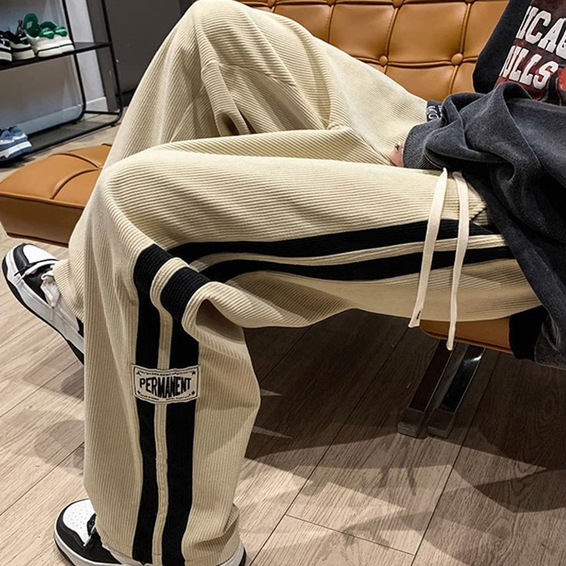 2024 남성 캐주얼 바지 코듀로이 한국 스타일 루즈  - Street Fashion In Korea 리뷰 및 가격