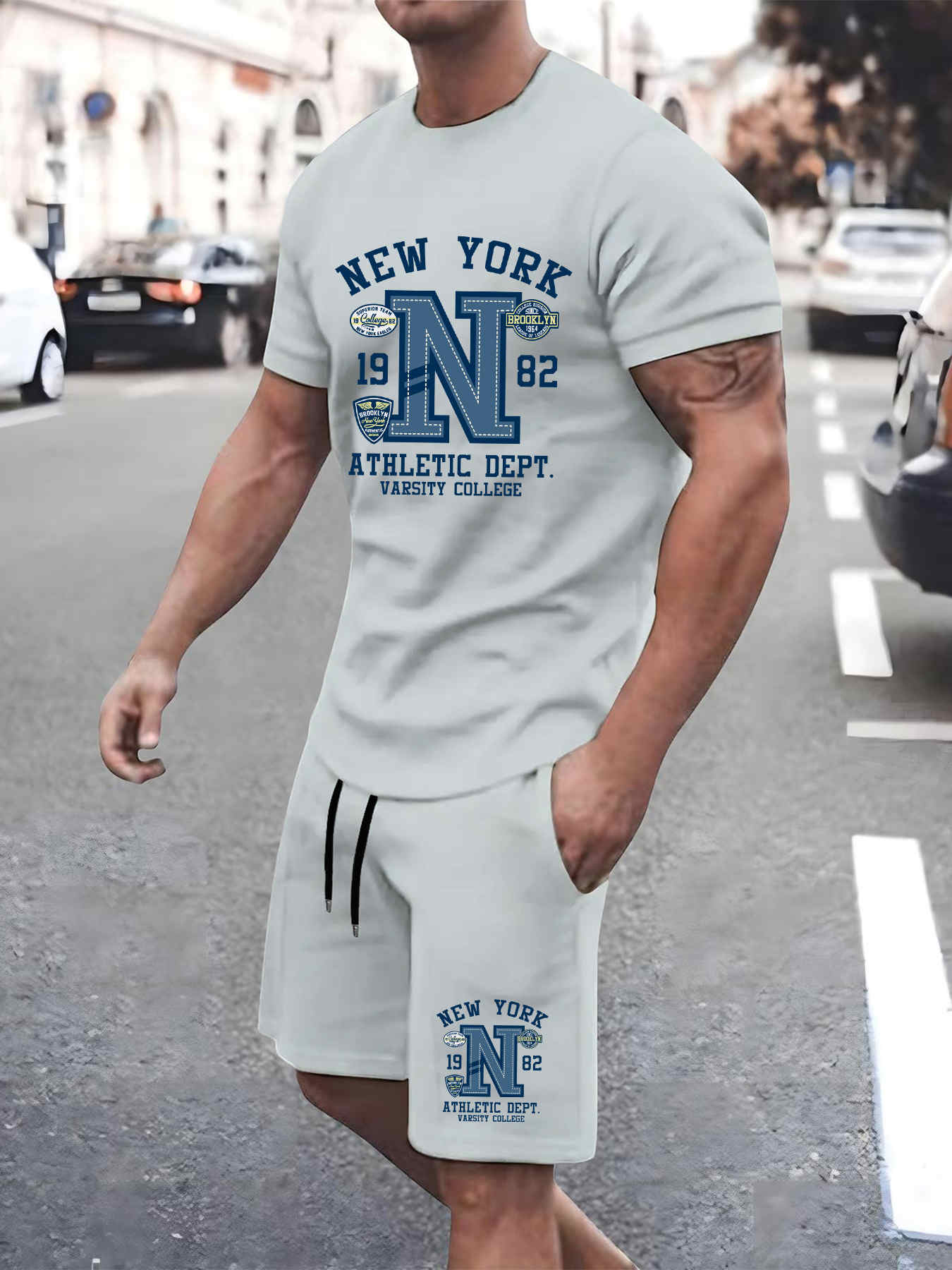 2025 신상 여름 남성 세트 고품질 티셔츠 반바지 투 - Street Fashion New York 2025 리뷰 및 가격