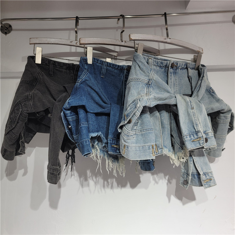 데님 반바지 여성 청바지 빈티지 워싱 A라인 슬림핏 로 - Street Fashion Denim 리뷰 및 가격