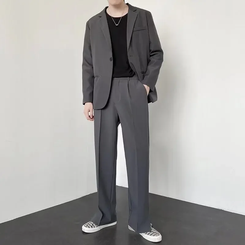 한국 패션 남성 스트레이트 배기 수트 팬츠 스플릿 디자 - Street Fashion In Korea 리뷰 및 가격