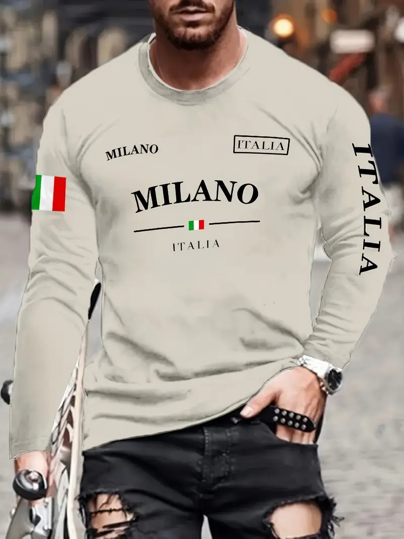 2026 봄/여름 남성용 긴팔 티셔츠 스트리트 패션 미 - Street Fashion In Milan 리뷰 및 가격